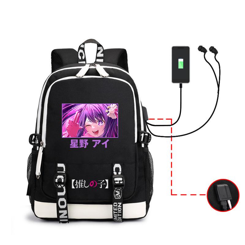 Animation Peripheral Schoolbag Usb Multi-Function Large-Capacity Computer Bag Outdoor Travel Backpack
