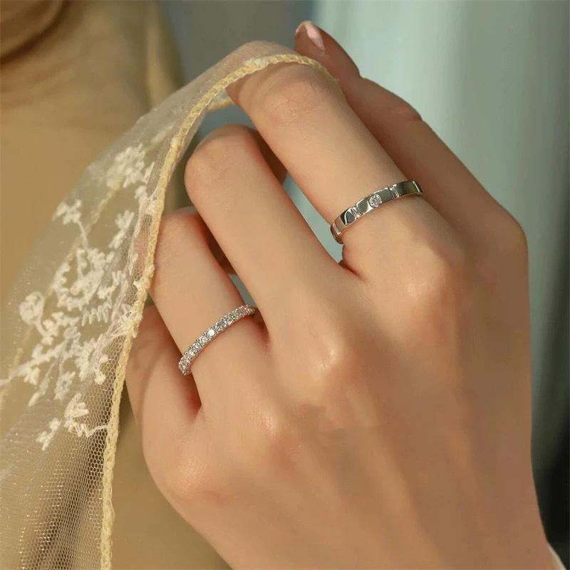 Quadratische Zucker-Paarringe im koreanischen Stil: Leichtes Luxusdesign für Hochzeiten oder als Geschenke