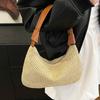 Hand-woven Bag for Women's New Trendy and Fashionable Retro Tote Bag Versatile Large Capacity Shoulder Bag Straw Woven Bag