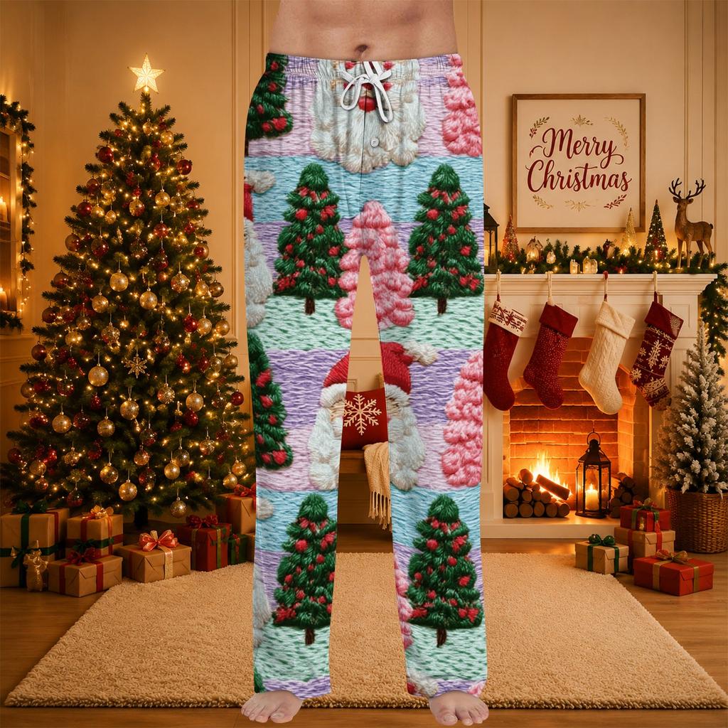 Men's Christmas Print Pajama Pants for Casual Lounging and Sleep