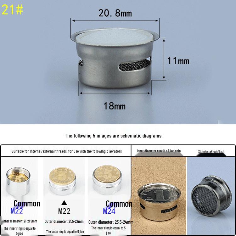 Basin Faucet Aerator Filter & Splash-proof Core Accessories