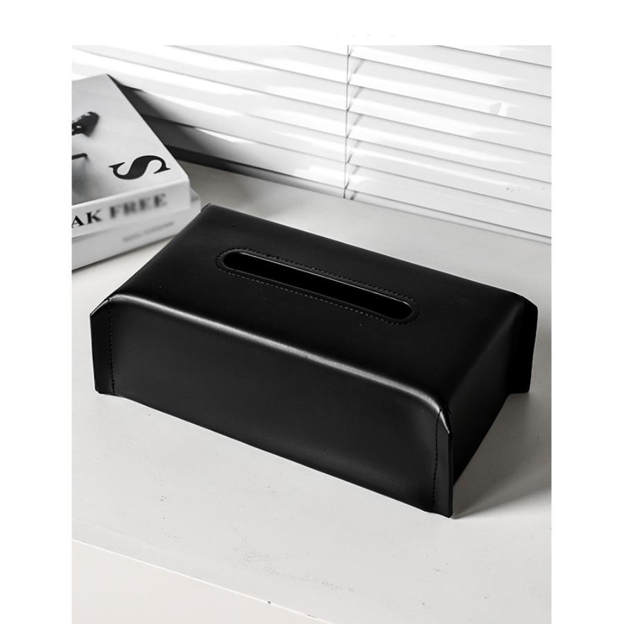 New Woven Tissue Box Leather Napkin Case Luxury Paper Cover Car Living Tissue Paper Holder Desktop Home Tabletop Decoration