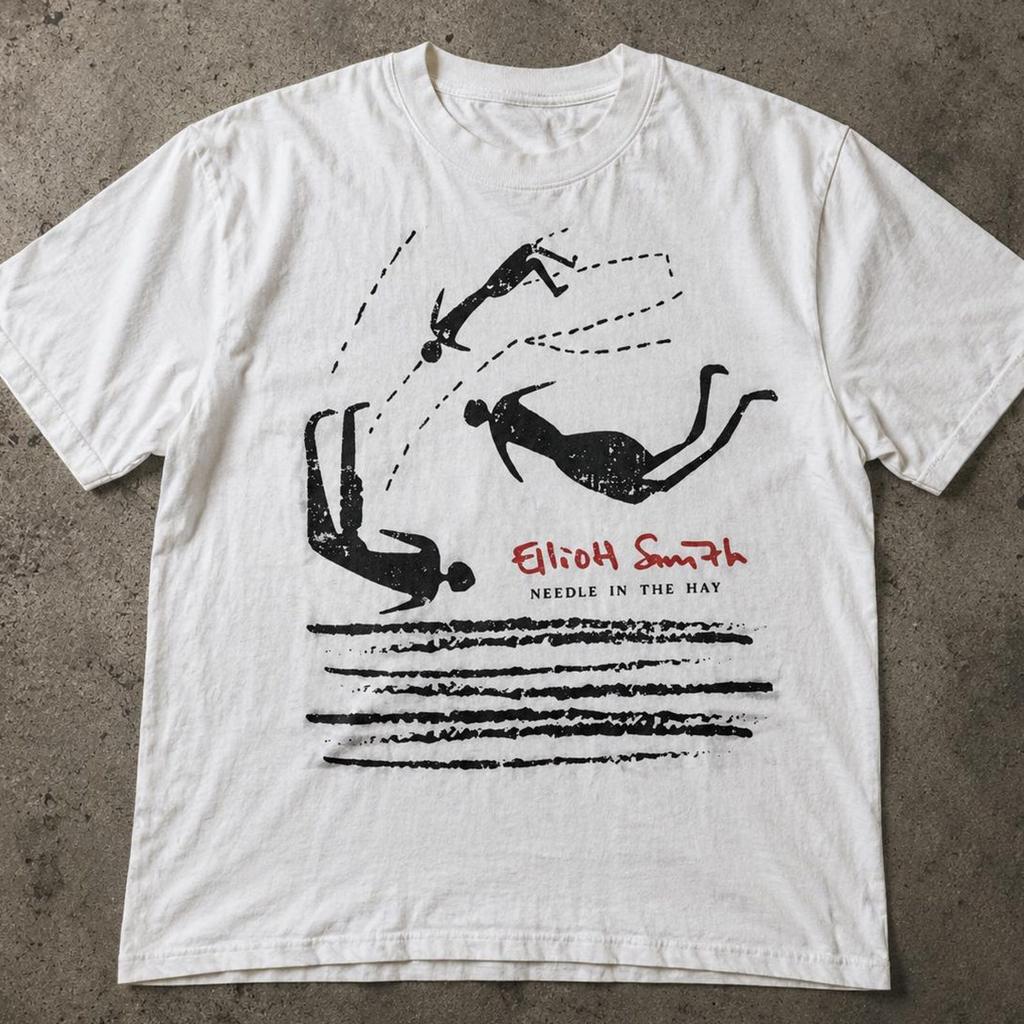 T-shirt grafica Elliott Smith anni '90