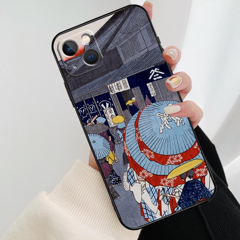 Ukiyo-e Japanese Style Art Phone Case For iPhone 17 Pro Max 16 15 11 13 12 14 Pro Max mini 15 16 Plus 16e 17 Air Cover