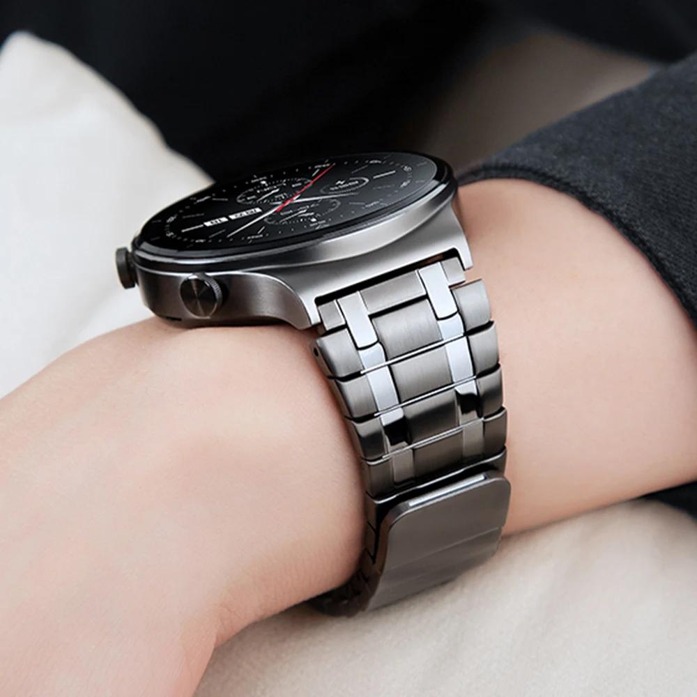 22mm Magnetic Stainless Steel Band for Huawei Watch 4 5 46mm GT4 GT5 46mm Ultimate Metal Strap for Amazfit Balance 2 Bracelet