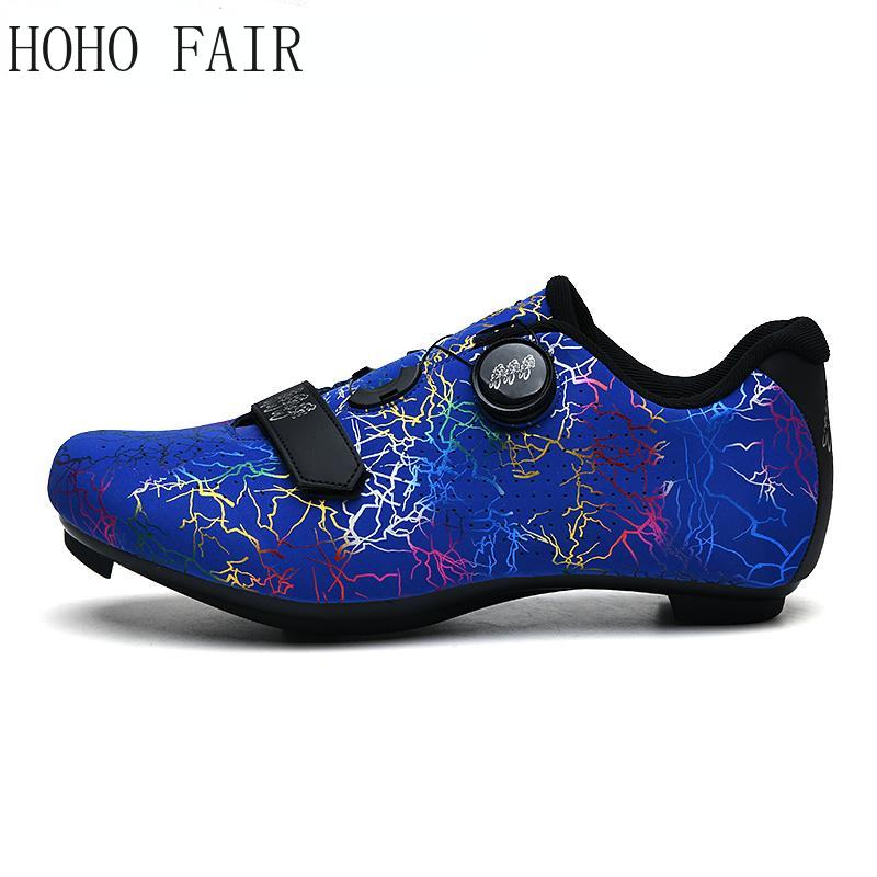 Tienda de ciclismo de moda para hombre y mujer, zapatos autoblocantes para ciclismo de carretera, zapatillas antideslizantes transpirables, zapatos de talla grande 46,47