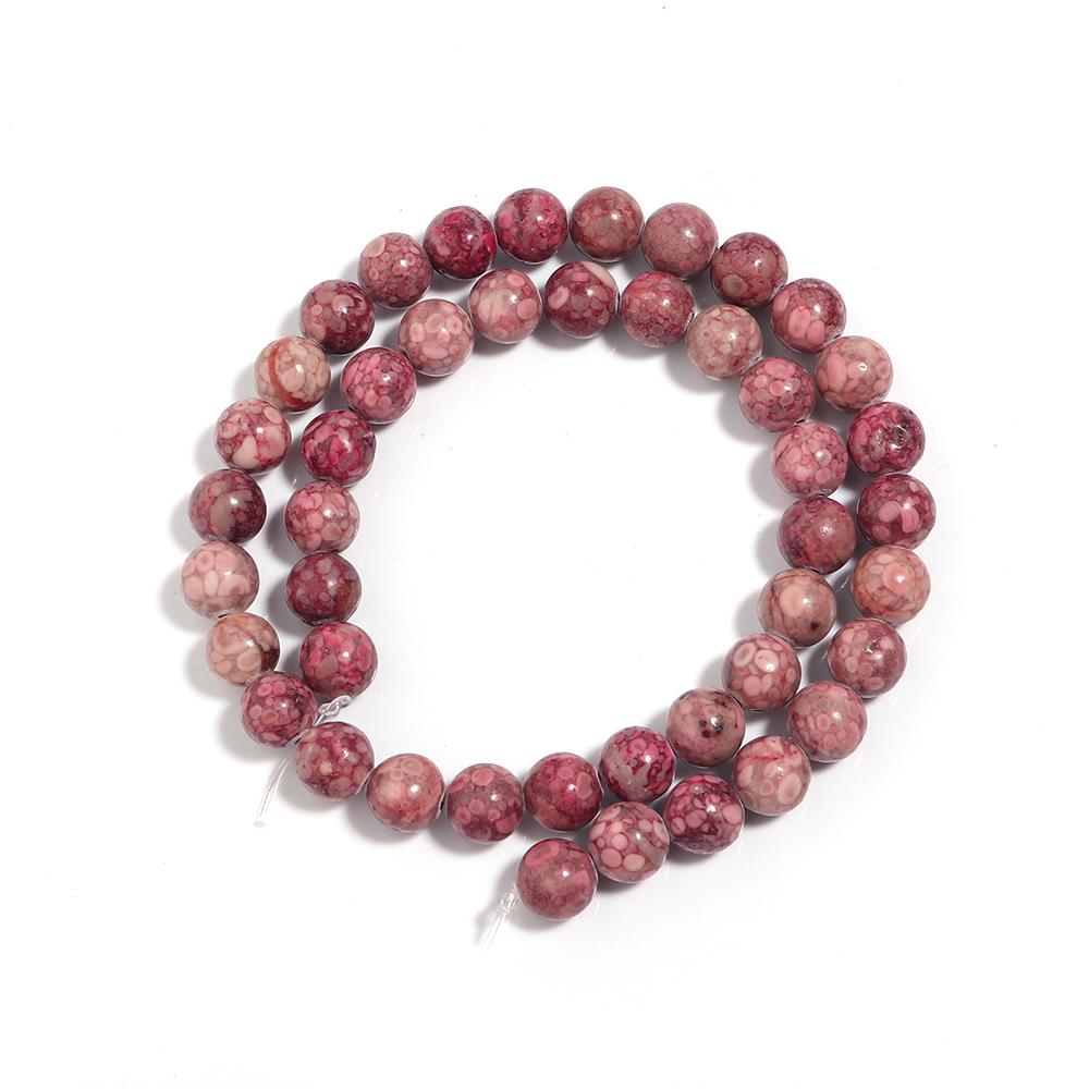 1 Strand 4 6 8 10 12mm Natural Red Maifan Stone Beads Round Loose Gem Beads For DIY Jewelry Making Bracelet Necklace Accessories
