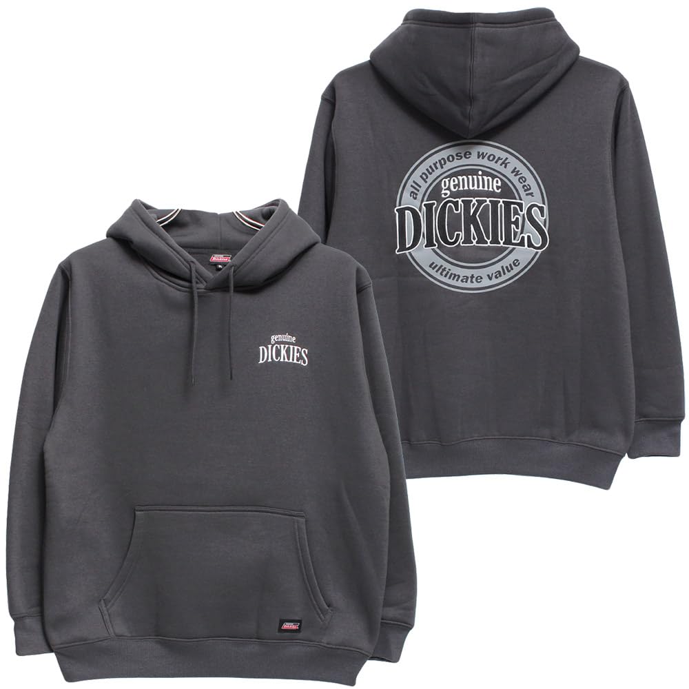 Genuine Dickies Men's Fleece-Lined Pullover Sweatshirt with Back Print, Size 3L, Sumikuro (48)
