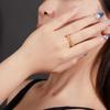 Men's Trendy Cuban Chain Zirconia Ring - Hip Hop Style, Super Cool Finger Jewelry for Couples.