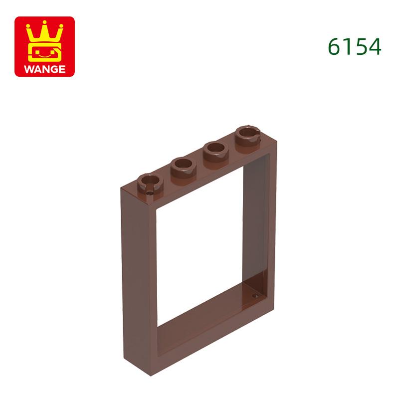 Non-Toxic 54Pcs/Lot 6154 1X4X4 Window Frame Building Blocks Moc House Accessories Compatible With Brick Children Toys Gift Box