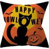 Halloween Horror Pumpkin Bat Spider Web Printed Cushion Cover Household Living Room Sofa Decoration Square Pillowcase