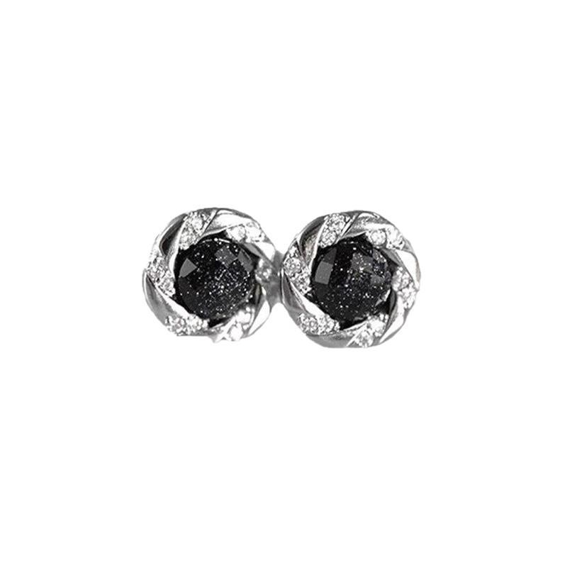 Earrings with Tiny Inlaid Zirconia, Elegant Ear Studs for Nourishing Ear Piercings, Showcasing Individuality.
