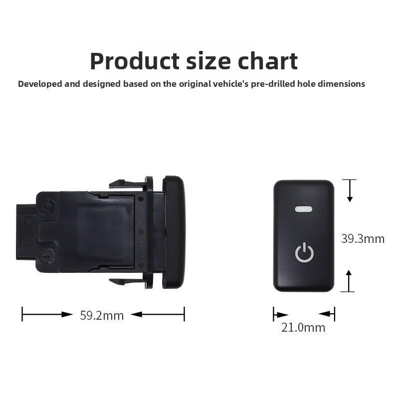 Compatible Toyotas Older-model Button-switch Fog Lights DRLs Dashcams radar Systems; Non-destructive Modification Switch