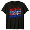 America Red White Blue Bow Unisex T Shirt 4th Of July Gift