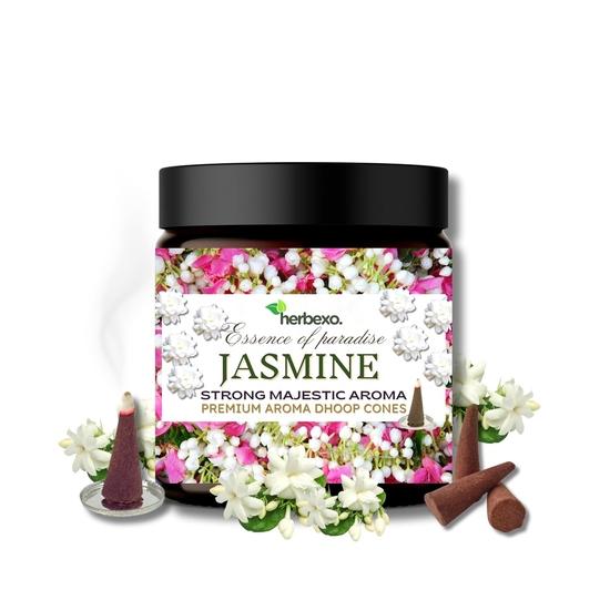 Jasmine Dhoop and Attar Combo Set, Herbal Dhoop, Pure Jasmine Fragrance, Long Lasting, Non-Toxic, Low Smoke Natural Jasmine Ittar and Dhoop Combo Pack