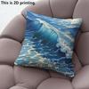 Coastal Ocean Wave Print Throw Pillow Covers Pattern Cushion Cover Suitable For Sofa Bedroom Car Pillow Cover