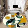 1pc Abstract Shapes Office Round Area Rug, Indoor Mat Suitable For Office, Under Office Chairs Bedroom Living Room Home Decor, Room Deco
