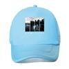 Black White Urban Cityscape Bridge Skyline Traffic Panel Art Mesh Baseball Cap Casual Hat Outdoor  For Womens Unisex FeUnisex
