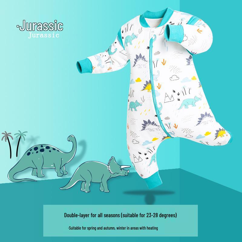 

IDBABY Бавовняний спальний мішок для немовлят з розділеними ніжками – Всесезонний дизайн проти здригання та проти перекидання для весни та осені. XL (Recommended Height 100-120CM)