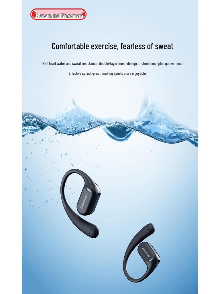 Newman S1 Pro Open-Ear Sport Noise-Cancelling Waterproof Bluetooth Earphones with Long Battery Life