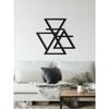 1 pc black geometric metal wall decor, minimalist design for living room, bedroom, office