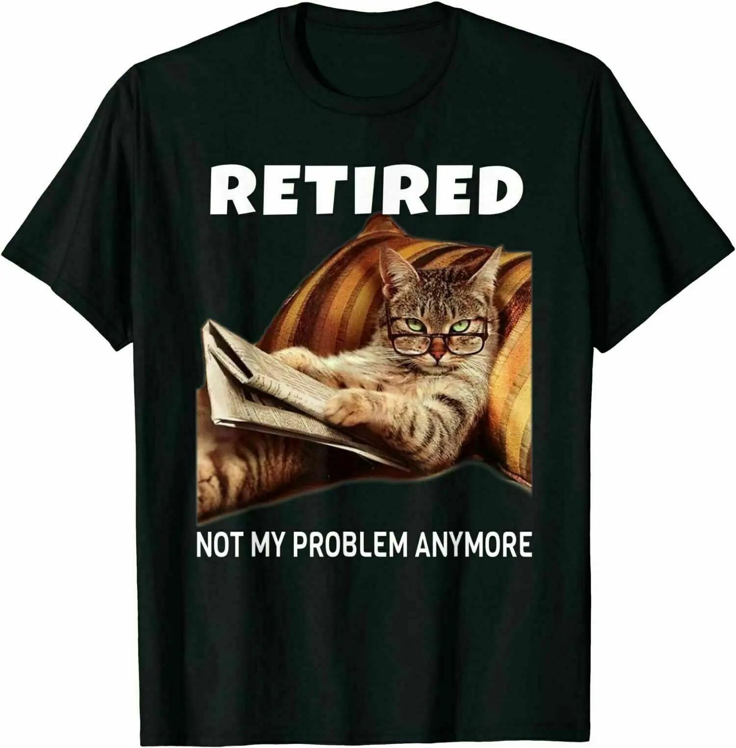 

Funny Cool Cat Rettirementt Premium Gift Idea T Shirt. New 100% Cotton Short Sleeve O-Neck T-shirt Casual Clothing Mens Top -... S разноцветный