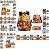 Anime One Piece School Bags Set Large Capacity Oxford Backpack For Kids Cartoon Design Breathable And Waterproof