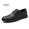 Bhkh  Autumn Genuine Leather Men Dress Shoes Fashion Lace -Up Man Casual Shoes Smart Business Work Office Footwear Lightweig