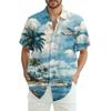 Men's Casual Fashion Printed Short-Sleeve Shirt