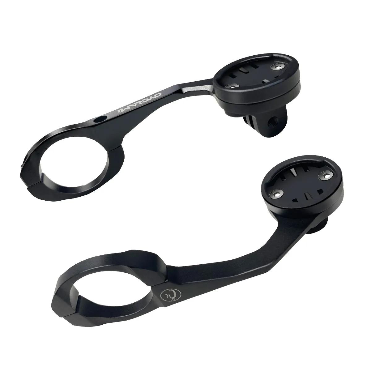 CYCLAMI Bicycle Computer Holder Aluminium Alloy Out Front Bike Mount Bike Accessories for Garmin IGPSPORT XOSS Magene BlackBird