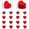 1Pack Red Hearts Garland Diy Valentines Day Hanging String Garland Day Wedding Anniversary Proposal Party Decorations