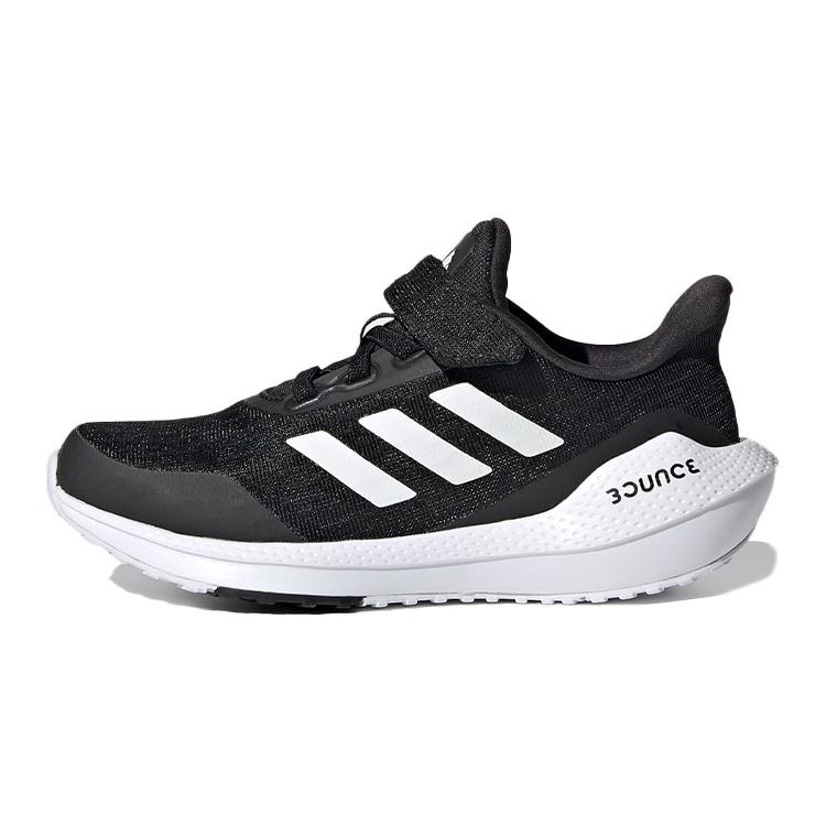 (GS) adidas EQ21 Run Velcro J Black White Kids FX2254 EU 28