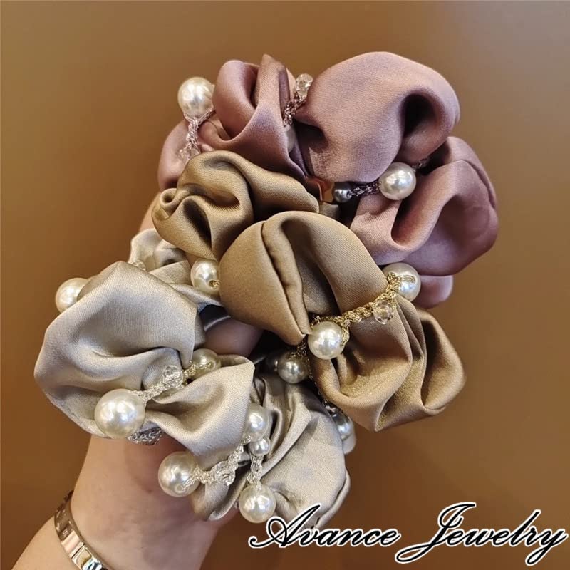 Avance Hair Hair Cute for Women Accessory, Tie, Scrunchie, Adults, (Pink)