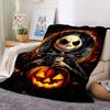Nightmare Before Christmas Jack Flannel Blanket Super Soft Warm Cozy Blanket For Sofa Bed Office Travel Allseason Home Decor Gift