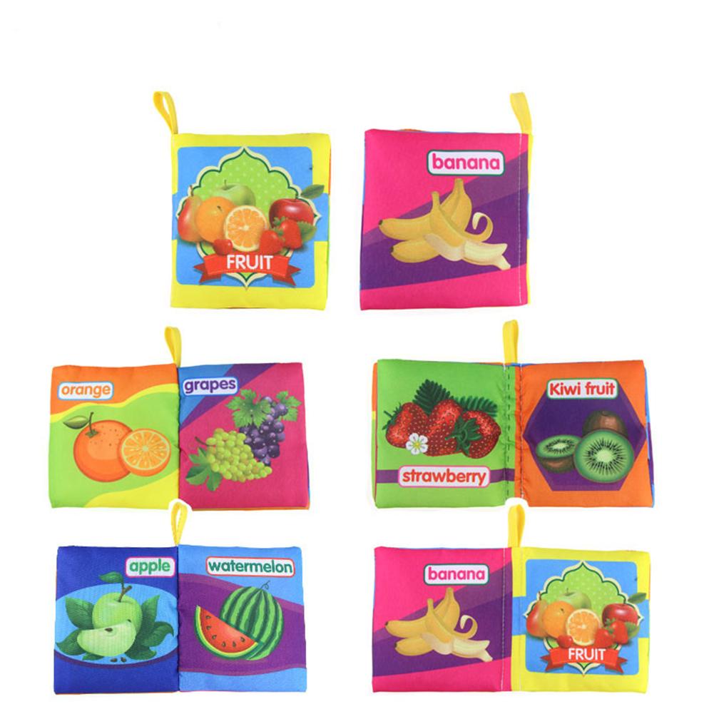 Early Education Toy English Palm Book Animal Digital Shape Recognition Green Cloth Book Gift