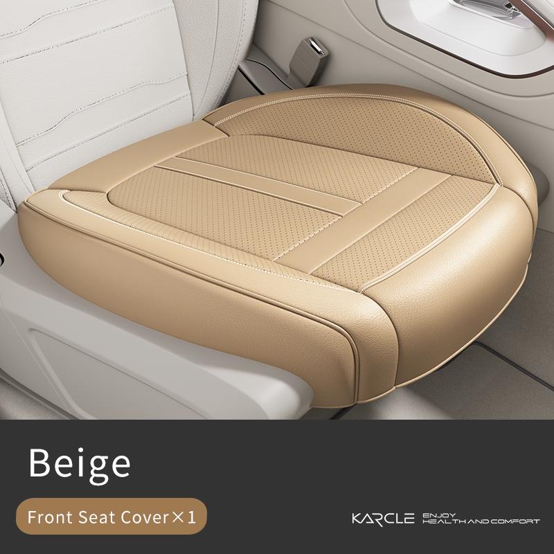 PU Leather Car Seat Covers Full Set Breathable Hole Front Seat Cushion Adjustable Back Seat Protector Waterproof Car Accessory
