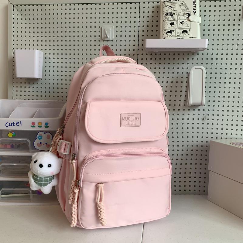 Schoolbag Japanese ins Backpack College Wind Large Capacity Multi-compartment Lightweight Middle School Student School Bag College Student Travel