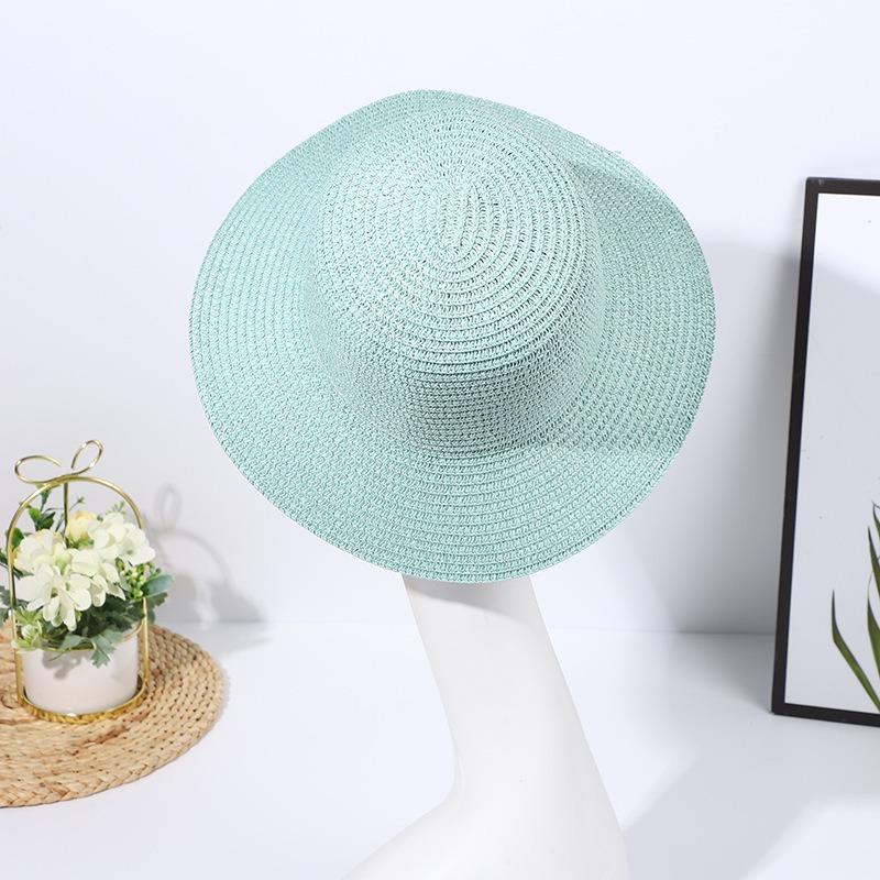 Children's Internet celebrity super fairy lace straw hat fashion outdoor travel sunscreen hat summer straw woven ruffle edge sunshade hat