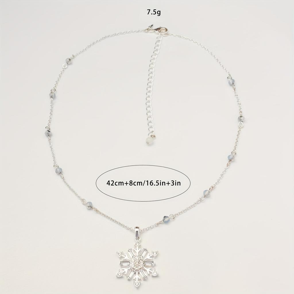 A multi-colored fixed ball rhinestone snowflake pendant lady student temperament girl party wedding banquet party