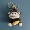 Handmade Crochet Cute Sheep And Bee Cartoon Doll Keychain Pendant