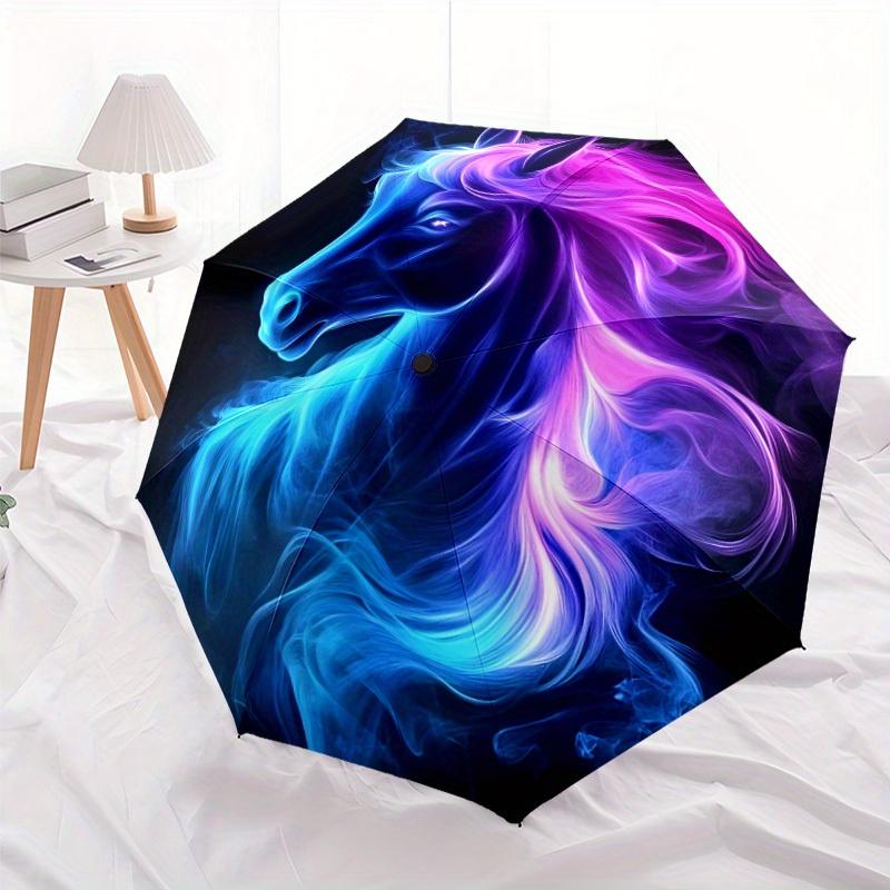 

horse Folding umbrella with 8 iron frames automatic opening design suitable for outdoor matching fashionable accessories durab Iron&8K