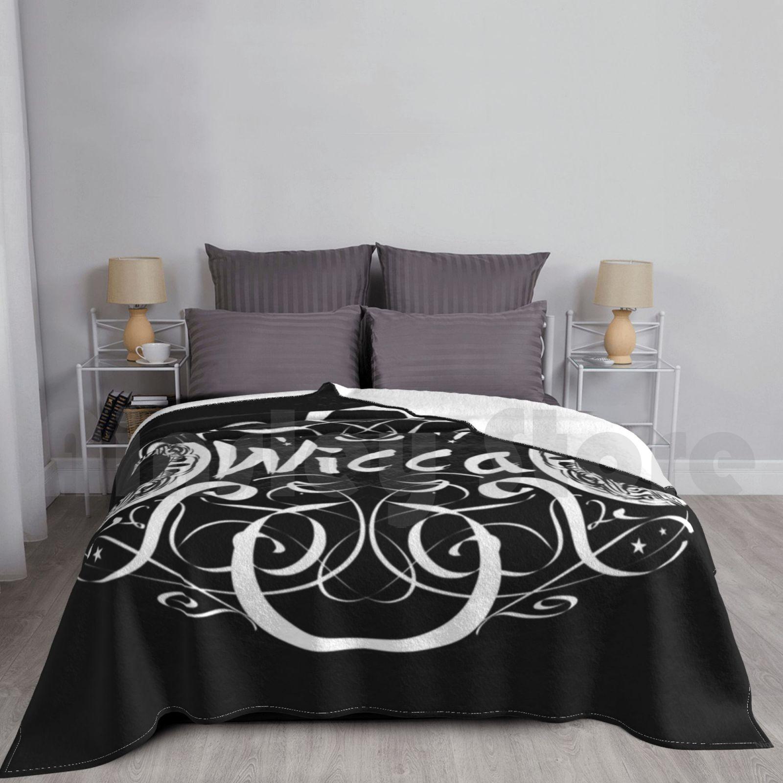 Wicca Triple Moon Blanket Fashion Custom Wicca Wiccan Triple Moon Magic Mystical Symbolic Ritual Spell Cast Size: 75*100cm, Weight: 230 GSM