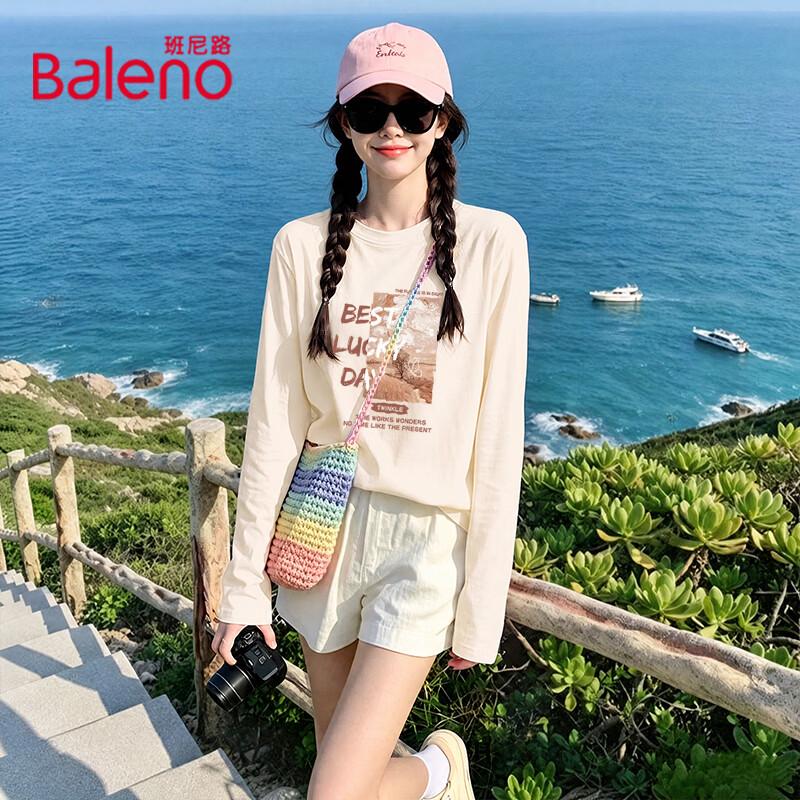 Baleno Women's Fresh Style Loose Fit Long-Sleeve Tee