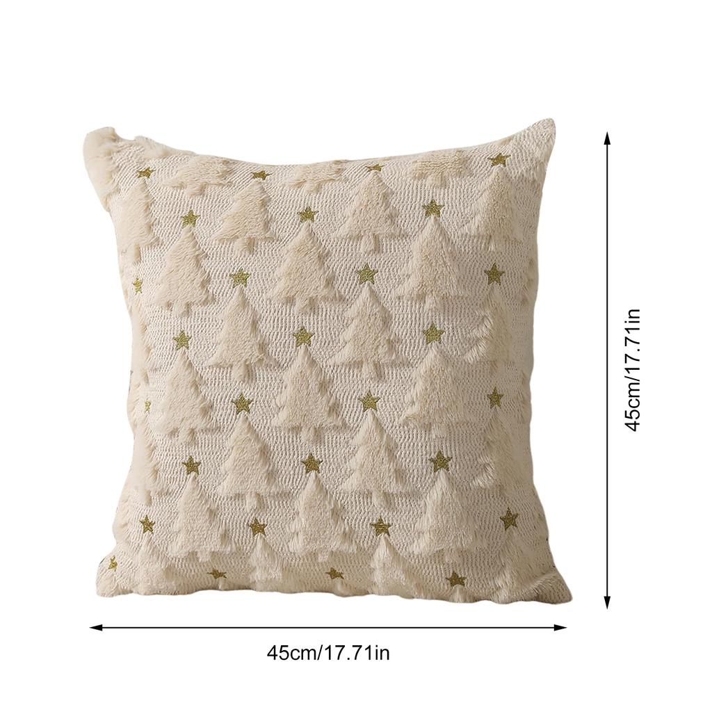 Christmas Pillow Covers 45x45cm 30x50cm Beige Christmas Tree Throw Pillow Cases Decorations Soft Covers Winter Holiday Decor