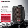 Monster M3 Magnetic Clip-On Mini BT V5.4 Portable Outdoor Sport Wearable Wireless Bluetooth Speakers With Bass Mic
