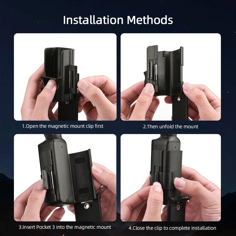 Adjustable Magnetic Bracket Base Mount Holder for DJI Osmo Pocket 3 Action Camera Accessories