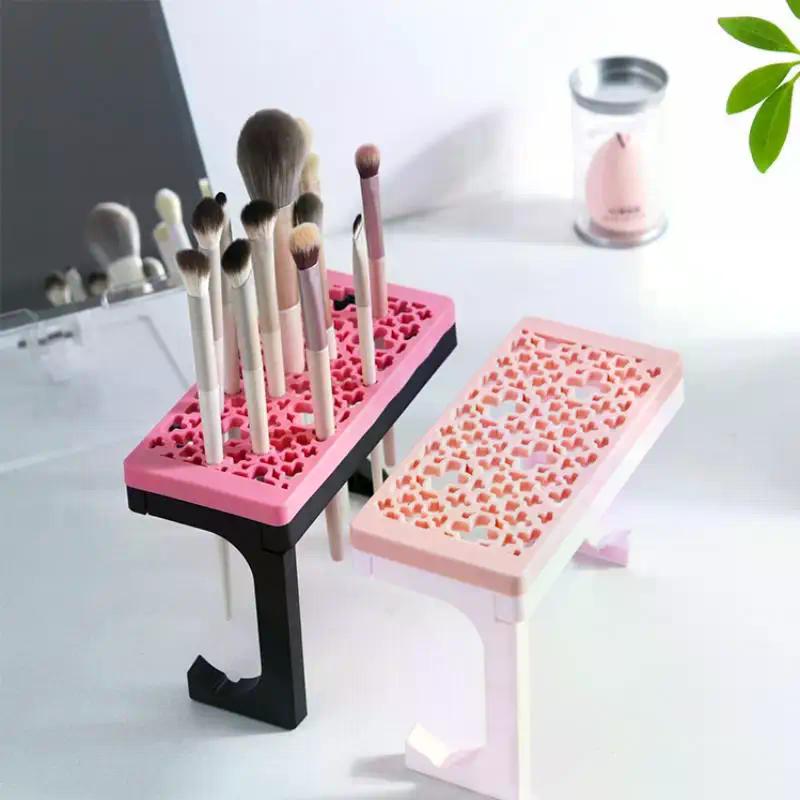 Silicone Makeup Brush Holder Drying Stand Makeup Set Storage Case Nail Pen And Painting Brush Organizer Fit For All Size Handle