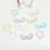 Acrylic Wing/Stars Shape Carabiner Hook Clips Card Holder Keychain Portable Outdoor Keyring Hook Backpack Pendant Gifts