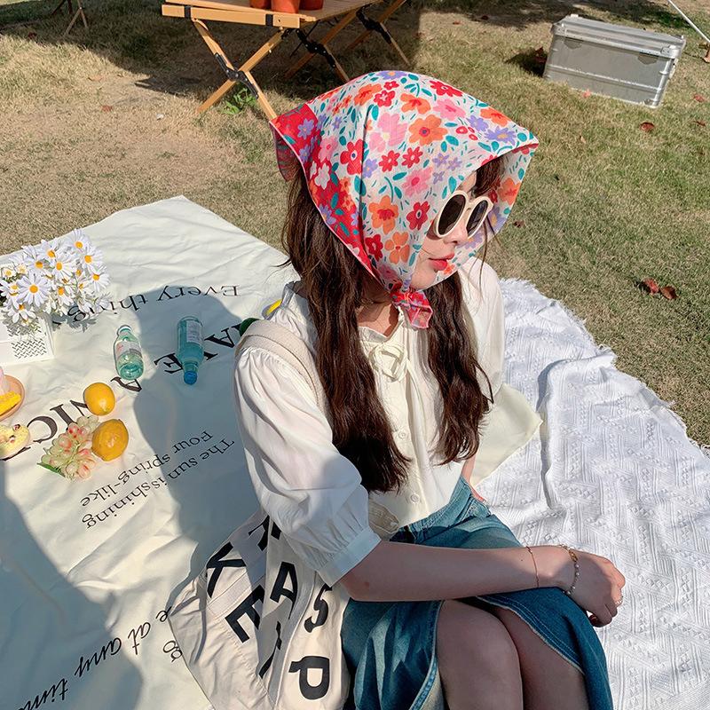 Fashionable And Casual Scarf Women S Artistic Spring Summer Decorative Headscarf