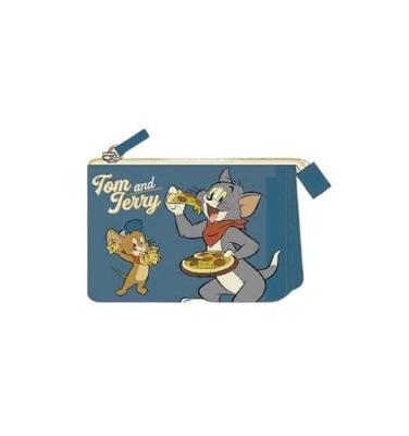 Marimo Craft Tom and Jerry Cheese Day Series Clear 3-Pocket Pouch Mini, 50s Diner, Approx. W130 X H90 X D35mm (TJM-442)